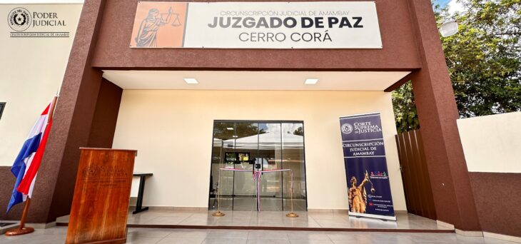 Presidente de la Corte habilitó el Juzgado de Paz en Cerro Corá